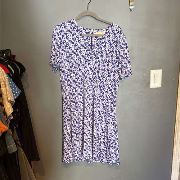 Michael Kors Dresses & Skirts - Michael Kors A-line Purple and White Mini Dress
